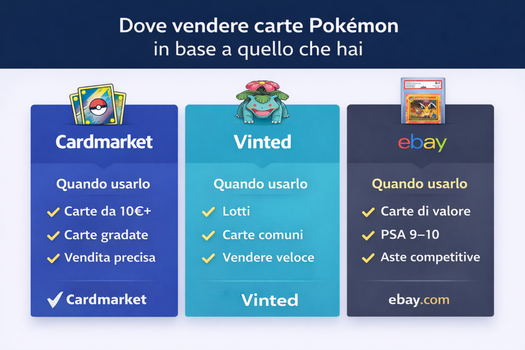 Dove vendere carte Pokémon in Italia