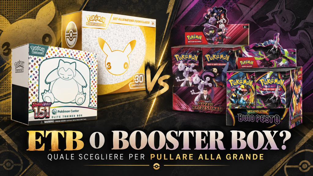 Confronto tra ETB e Booster Box Pokémon per le pull