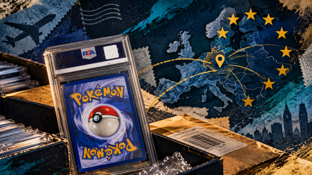 Slab PSA con carta Pokémon, per la guida sul grading PSA in Europa nel 2026.